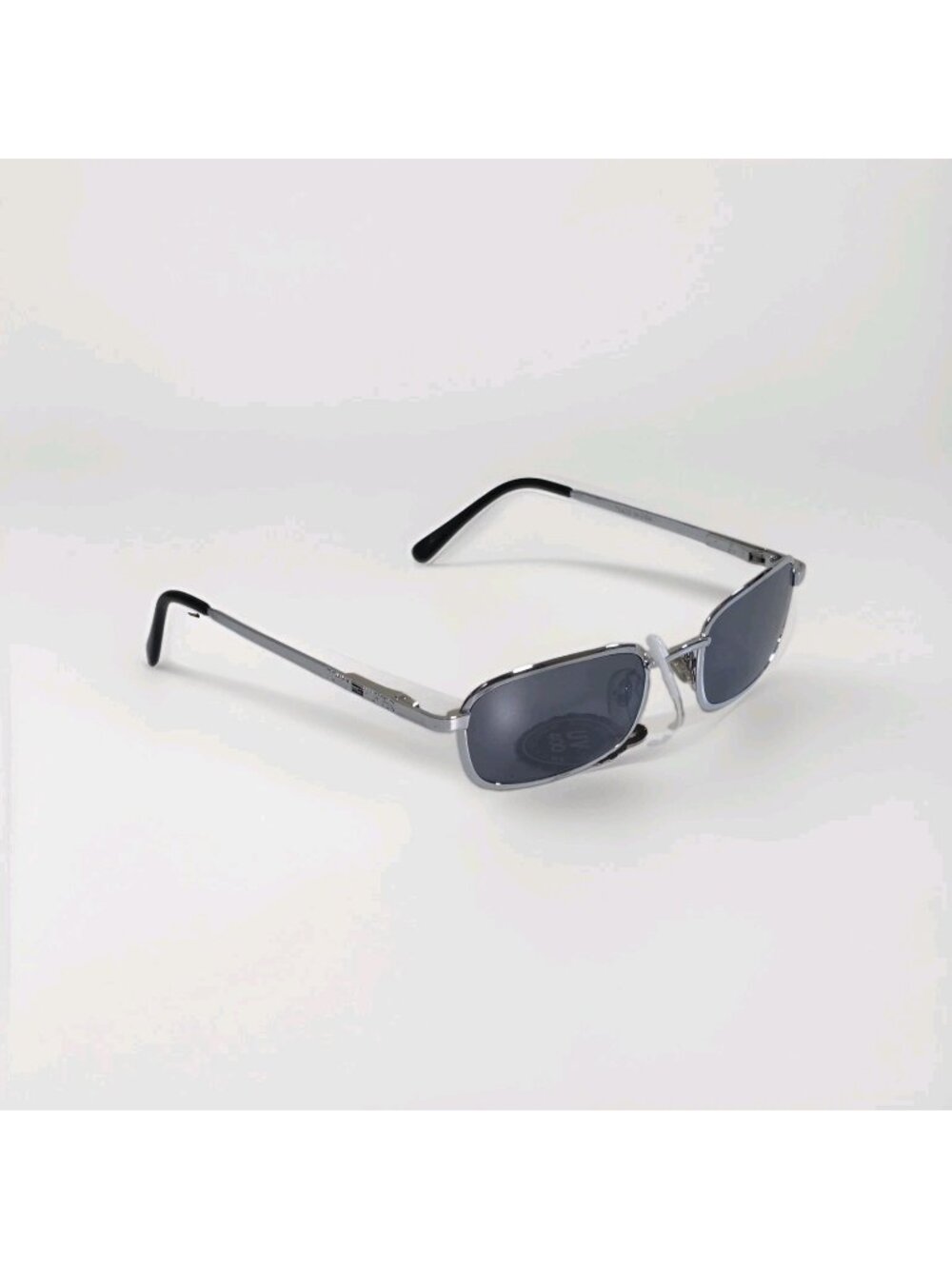 VTG 90s Tommy Hilfiger Sunglasses Silver Rectangle Metal Frame Made in USA NOS